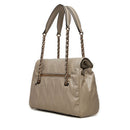 GUESS Damen Umhängetasche Eda Line Farbe Taupe