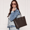 Borsa Donna Shopper a Spalla GUESS Linea Noelle colore Brown Logo