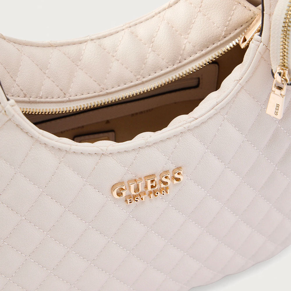 Borsa Donna a Spalla GUESS Linea Atabey Colore Off White
