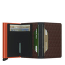 Porta Carte SECRID linea Slimwallet Optical in Pelle Brown-Orange con RFID