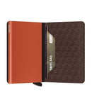 Porta Carte SECRID linea Slimwallet Optical in Pelle Brown-Orange con RFID