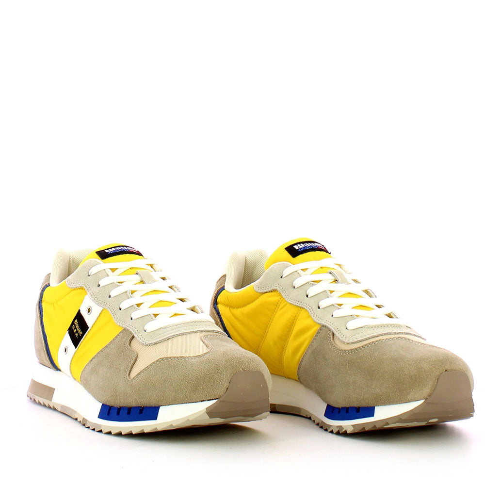 Scarpe Uomo BLAUER Sneakers Queens 01 Colore Yellow - Beige