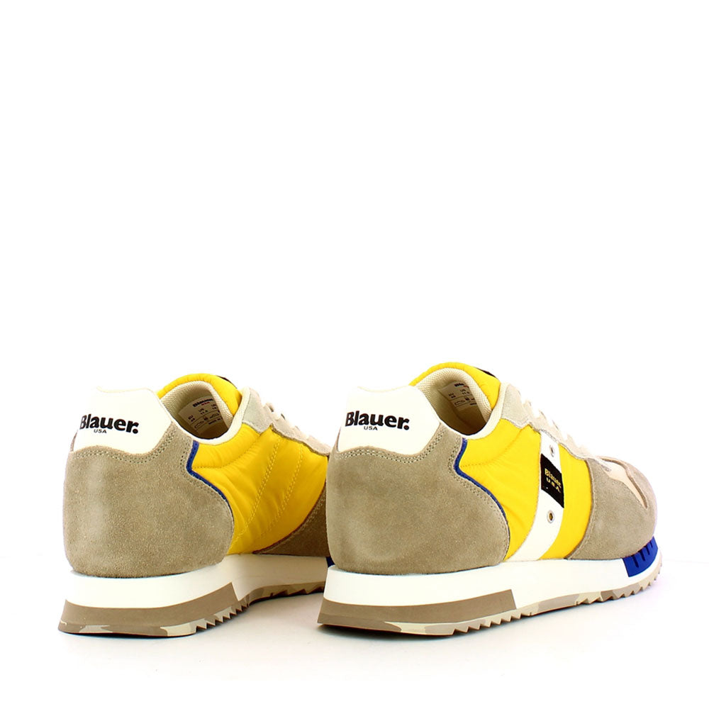 Scarpe Uomo BLAUER Sneakers Queens 01 Colore Yellow - Beige