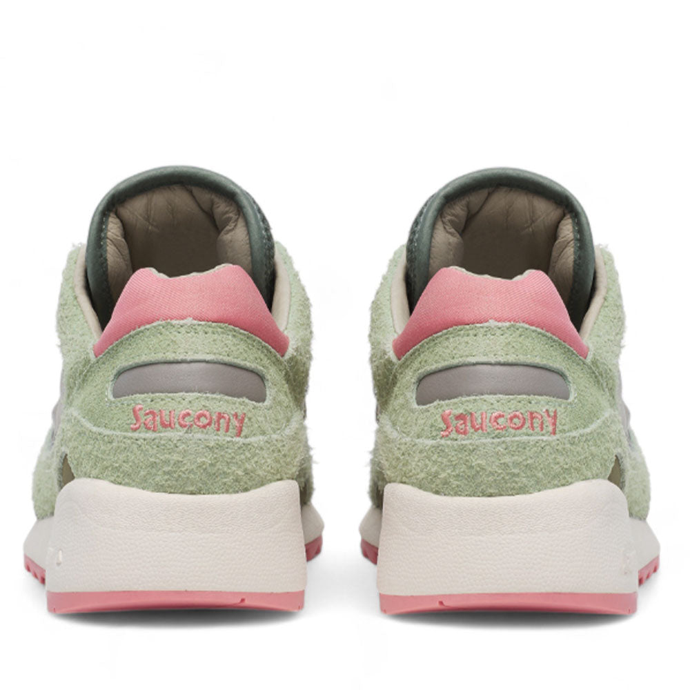 Scarpe Donna Saucony Sneakers Shadow 6000 in Pelle e Tessuto Colore Green - Ivory