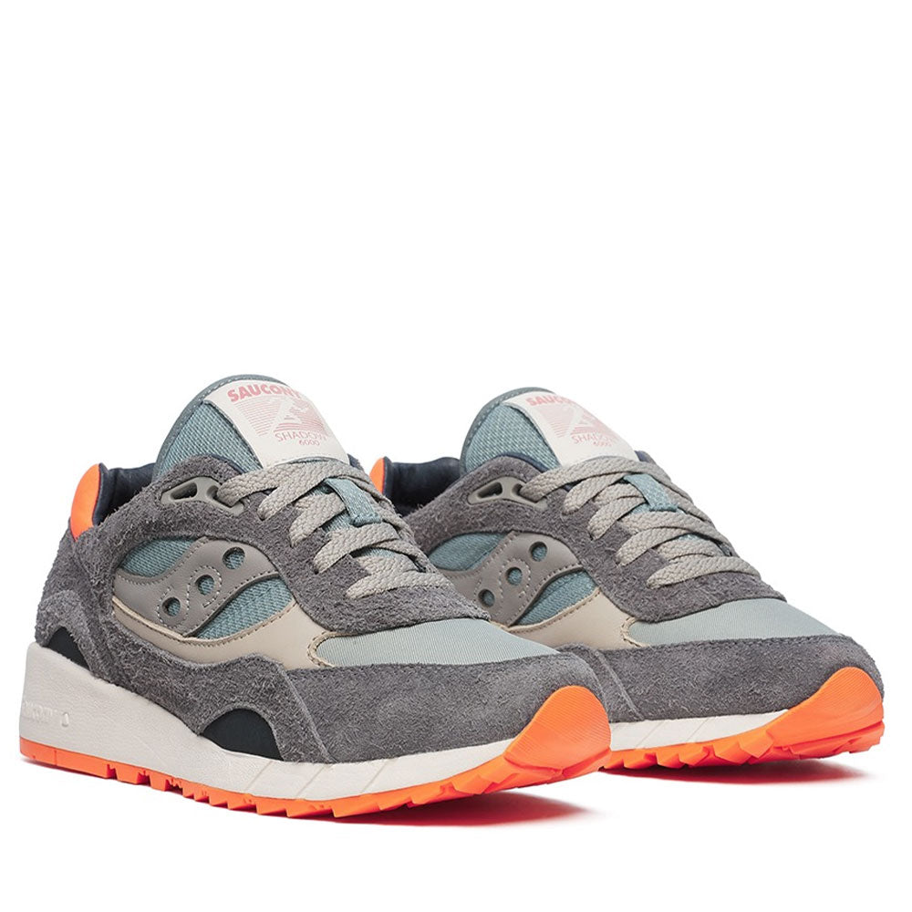 Scarpe Donna Saucony Sneakers Shadow 6000 in Pelle e Tessuto Colore Grey - Agave