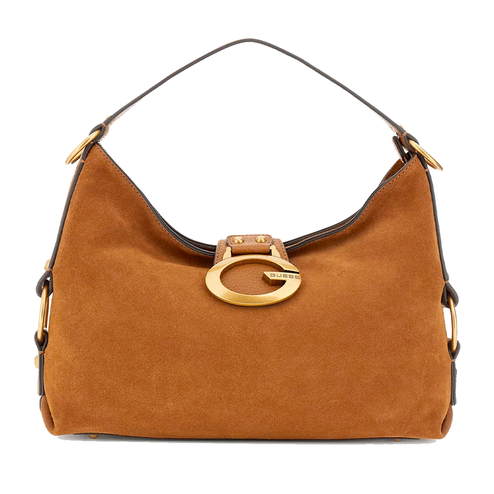 Borsa Donna a Spalla GUESS in Pelle Cognac Linea Camden