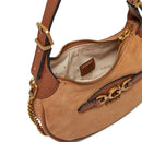 Borsa Donna Mini a Mano con Tracolla in Pelle GUESS Linea Malva Colore Cognac