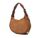 Borsa Donna Mini a Mano con Tracolla in Pelle GUESS Linea Malva Colore Cognac