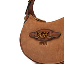 Borsa Donna Mini a Mano con Tracolla in Pelle GUESS Linea Malva Colore Cognac