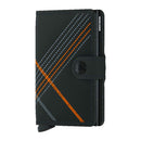 Porta Carte con Clip SECRID linea Stitch in Microfibra Black linea orange  con RFID