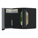 Porta Carte con Clip SECRID linea Slimwallet Cubic in Pelle Black-Titanium con RFID