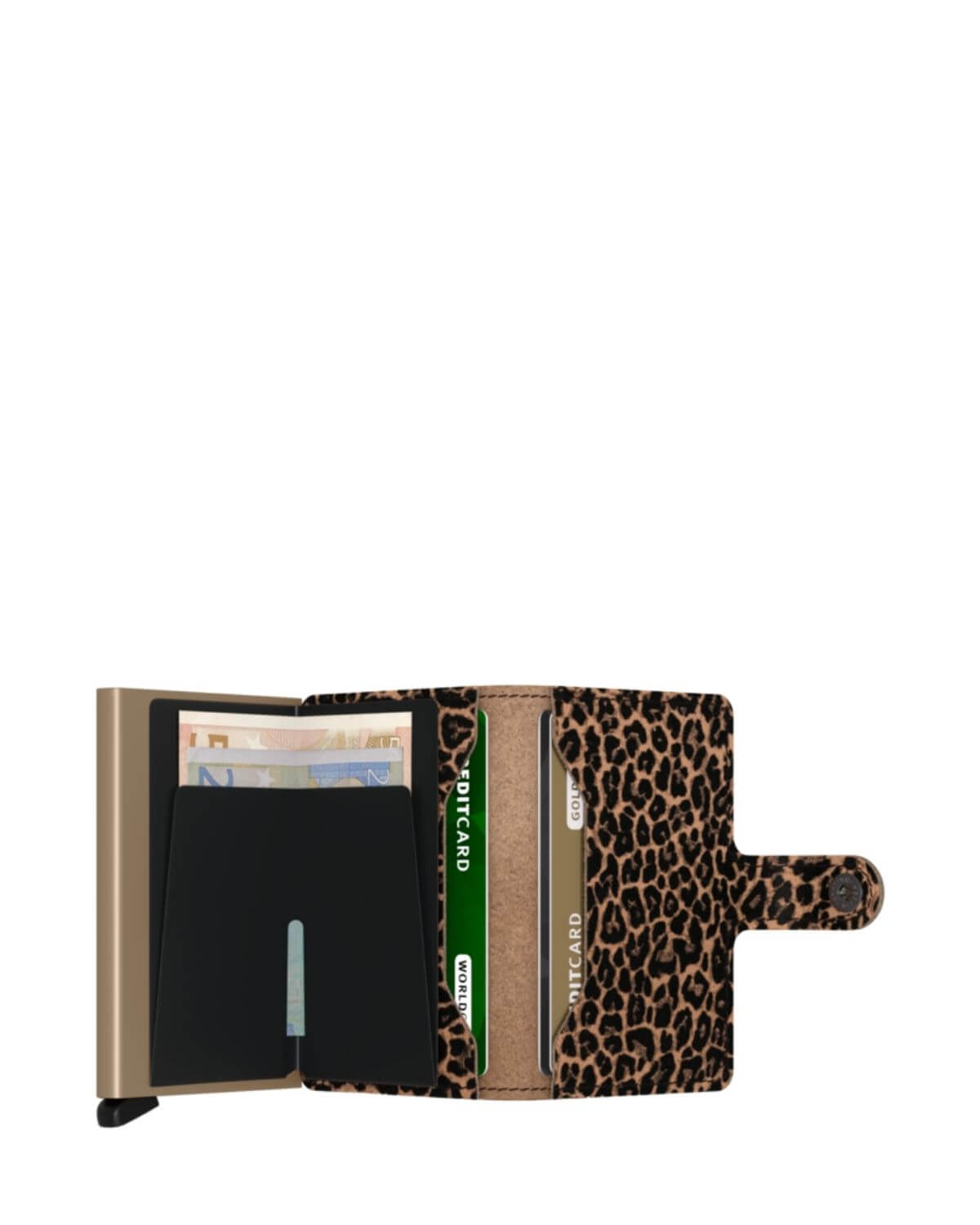 SECRID Miniwallet Leopard Beige RFID Clip Kartenetui