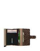 Porta Carte con Clip SECRID Miniwallet Leopard Beige con RFID