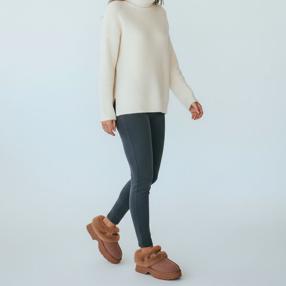 Sabot Donna Imbottiti LIU JO Juny 01 in Suede color Cognac