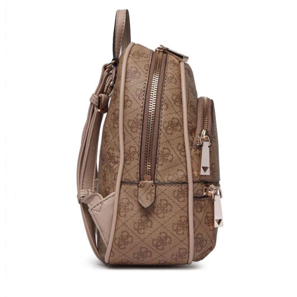 GUESS Damenrucksack Manhattan Line Milchfarbenes Logo, Größe S