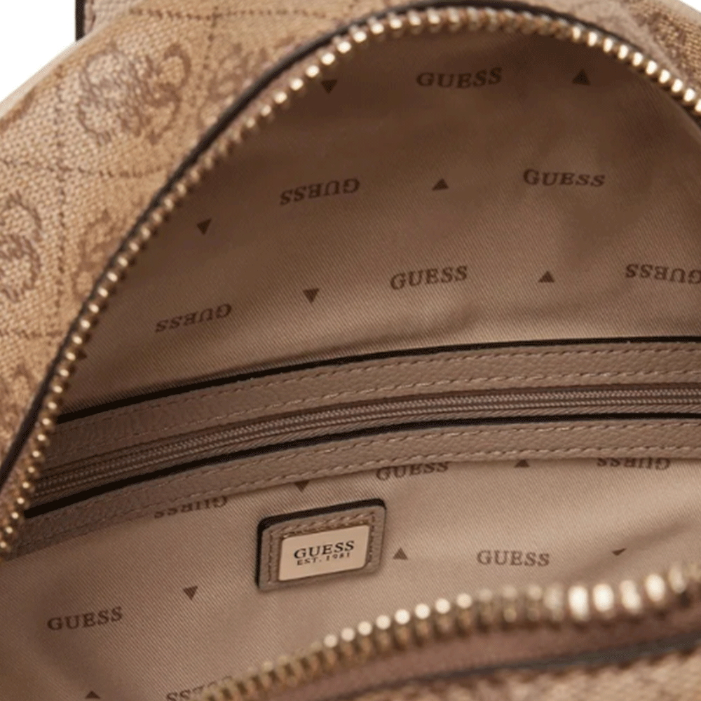 Zaino Donna GUESS Linea Manhattan Colore Latte Logo Misura Grande