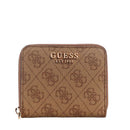 Portafoglio Piccolo GUESS Chiuso con Zip Linea Laurel Colore Latte Logo