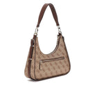 Borsa Donna a Spalla Piccola GUESS Linea Noreen Colore Latte Logo - Brown