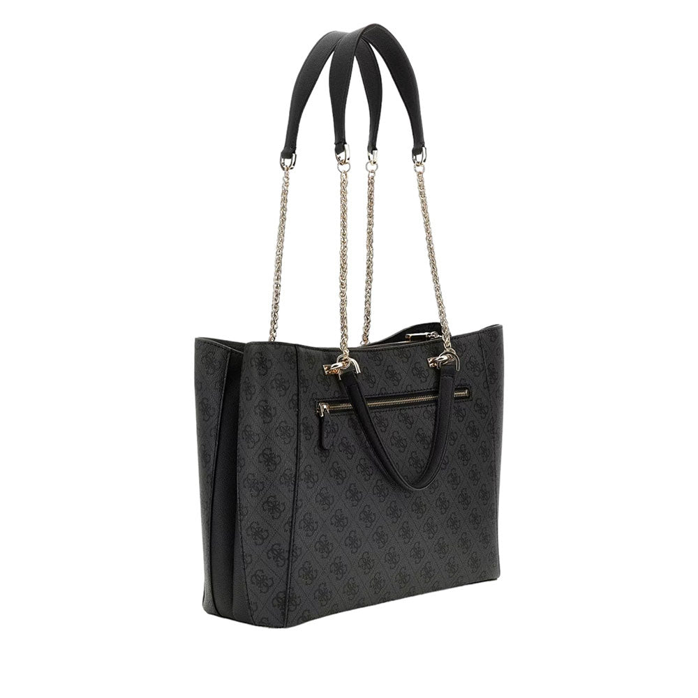 Borsa Donna Shopper a Spalla GUESS Linea Noreen Colore Coal Logo