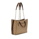 Borsa Donna Shopper a Spalla GUESS Linea Noreen Colore Latte Logo - Brown