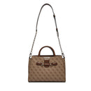 Borsa Donna a Mano GUESS Linea Nolana Colore Latte Logo - Brown Misura Grande