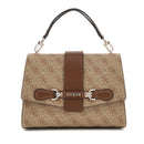 Borsa Donna a Mano GUESS Linea Nolana Colore Latte Logo- Brown