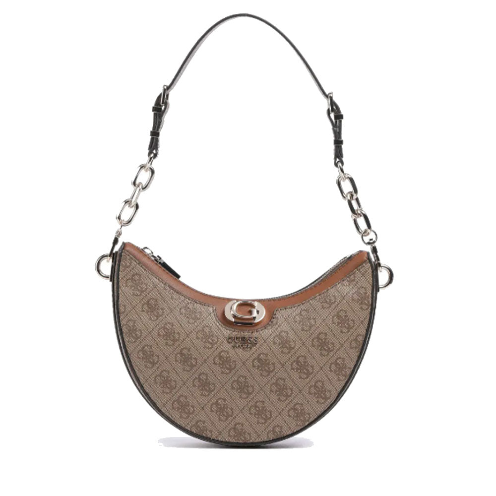 Borsa Donna a Spalla GUESS Linea Orlina colore Latte Logo - Brown