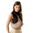 Borsa Donna Hobo a Spalla GUESS Linea Lindsey Colore Bone Logo