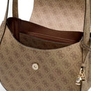 GUESS Coleen Schultertasche Damen Cremeweiß Logo