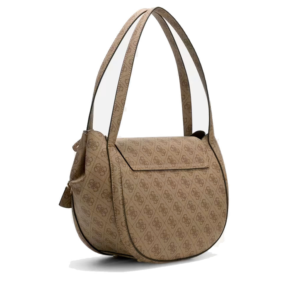 GUESS Coleen Schultertasche Damen Cremeweiß Logo