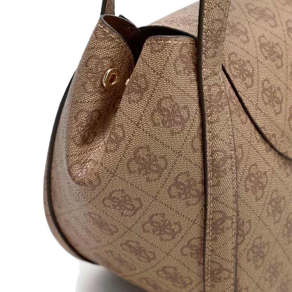 GUESS Coleen Schultertasche Damen Cremeweiß Logo