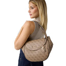 GUESS Coleen Schultertasche Damen Cremeweiß Logo