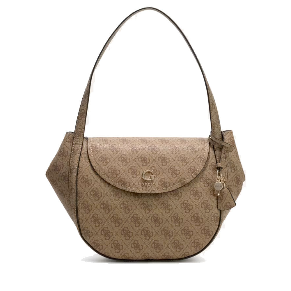 GUESS Coleen Schultertasche Damen Cremeweiß Logo