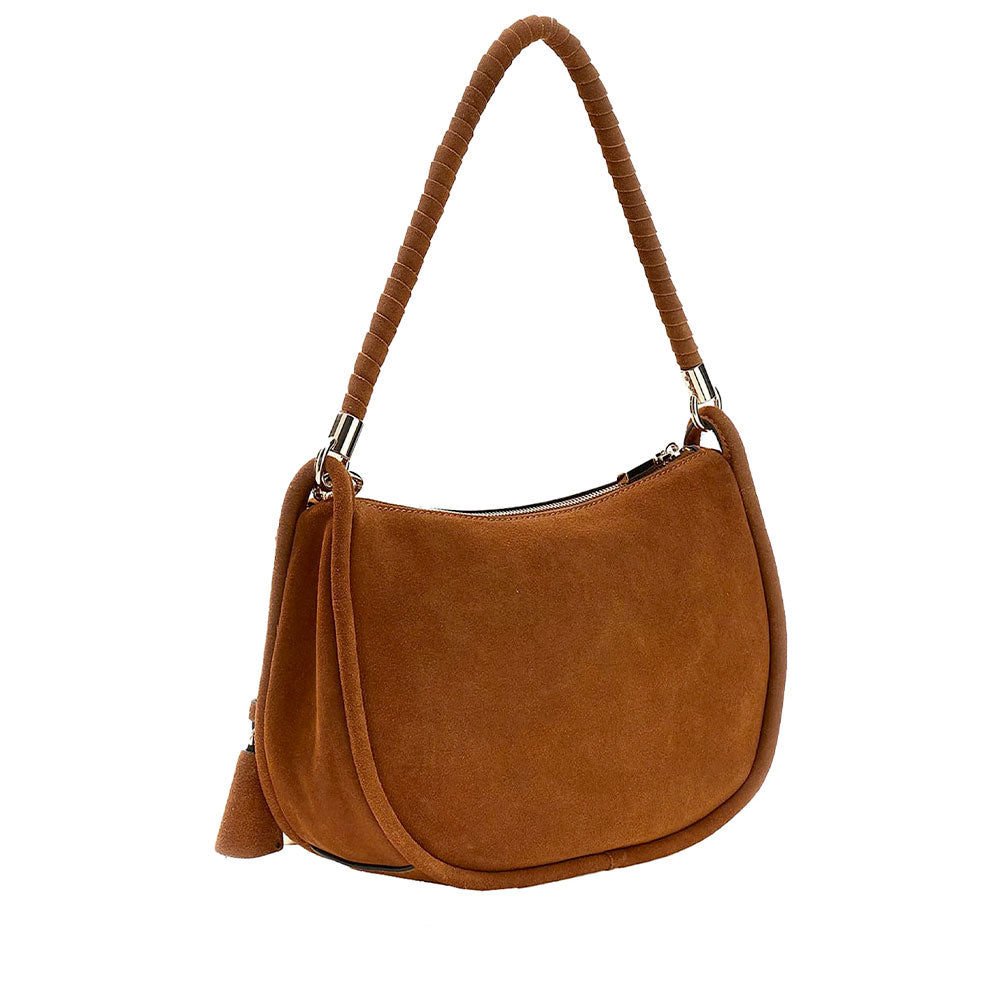 Borsa Donna Hobo a Spalla GUESS Linea Danya Colore Cognac