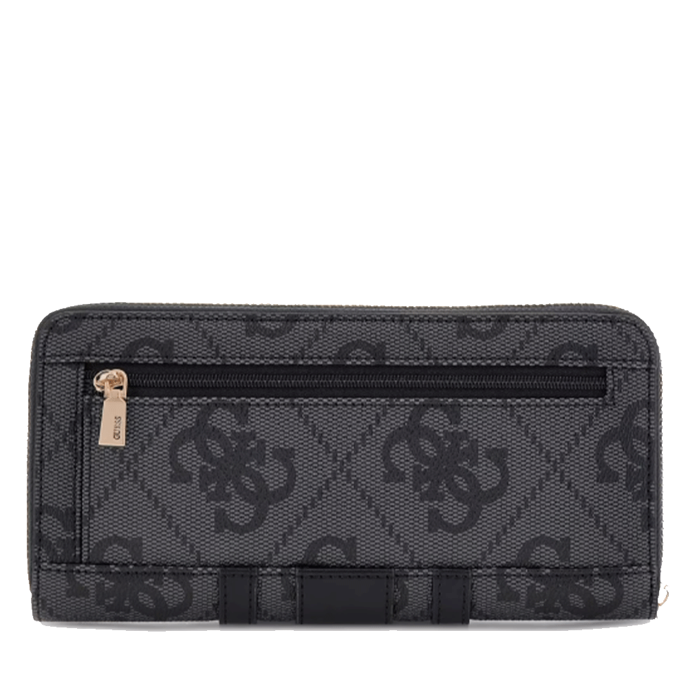 Portafoglio Donna GUESS Zip Around Linea Erenia colore Coal Logo