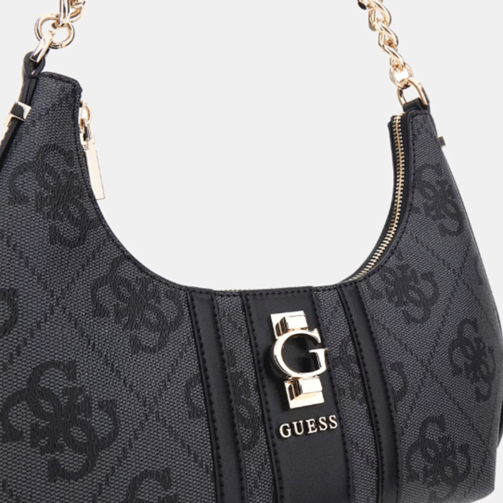 Borsa Donna a Spalla GUESS Linea Erenia colore Coal Logo Misura Piccola