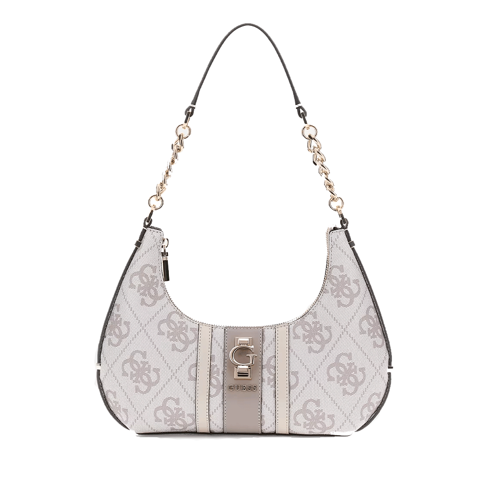 Borsa Donna a Spalla GUESS Linea Erenia colore Dark Taupe Logo Misura Piccola