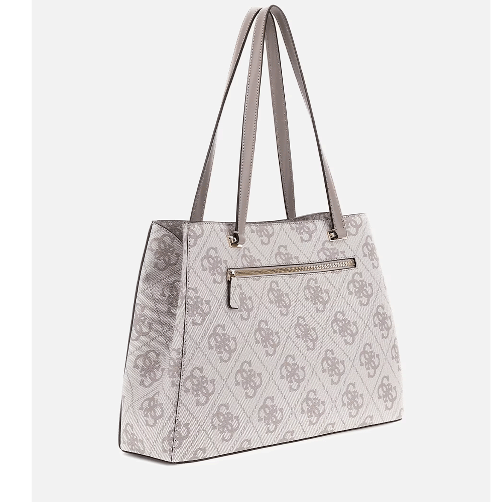 Borsa Donna Shopper a Spalla GUESS Linea Erenia colore Dark Taupe Logo