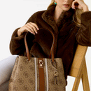 Borsa Donna Shopper a Spalla GUESS Linea Erenia colore Latte Logo