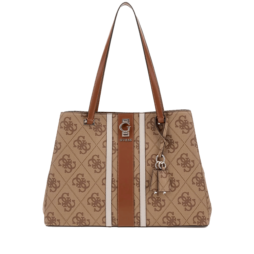 Borsa Donna Shopper a Spalla GUESS Linea Erenia colore Latte Logo