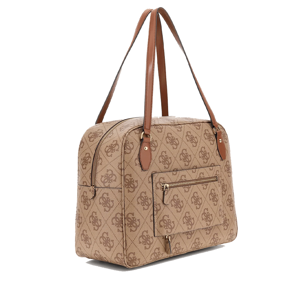 Borsa Donna a Spalla GUESS Linea Erenia colore Latte Logo Misura Grande