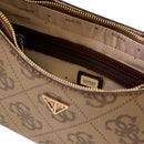 Borsa Donna a Spalla GUESS Linea Noelle colore Latte Logo - Brown Misura Piccola