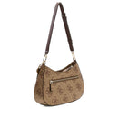 Borsa Donna a Spalla GUESS Linea Noelle colore Latte Logo - Brown Misura Piccola