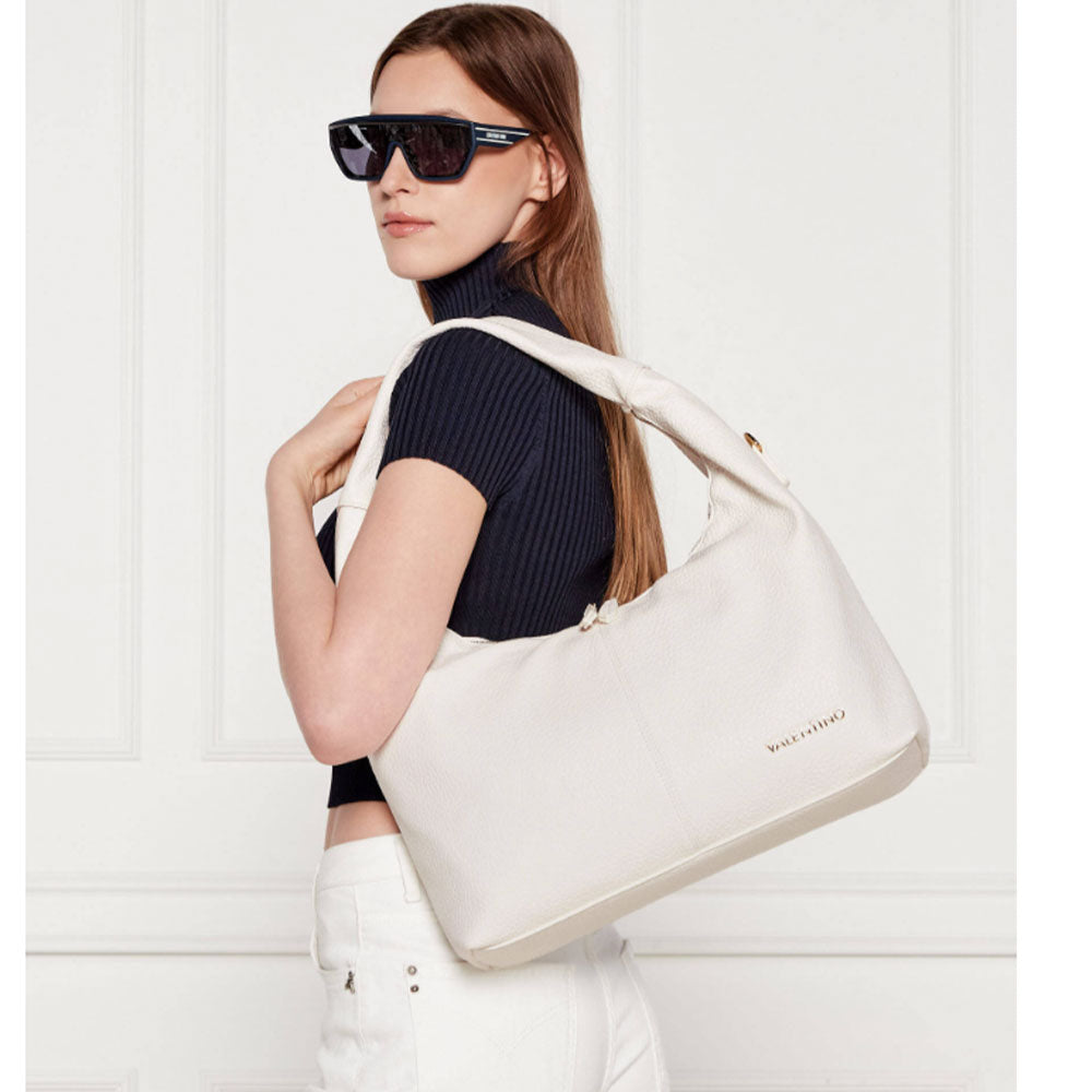 Borsa Donna a Spalla VALENTINO BAGS linea Stem Re colore Bianco