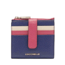 Portafoglio Donna COCCINELLE in Pelle Royal Blue - Rosewood - Lambskin White Linea Metallic Tricolor