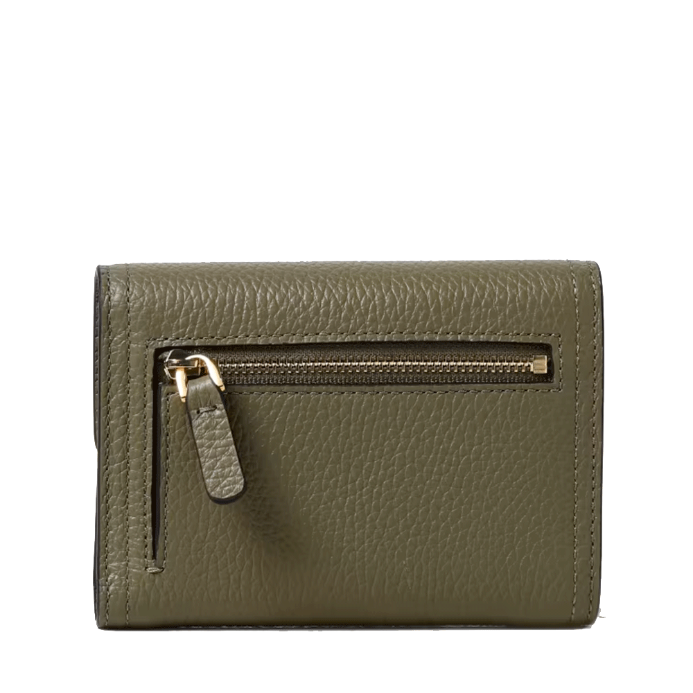 Portafoglio Donna COCCINELLE in Pelle Laurel Green - Lambskin White - Fondant Brown Linea Campus Multicolor