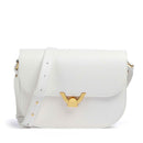 Borsa Donna a Tracolla COCCINELLE in Pelle Brillant White linea Dew Medium