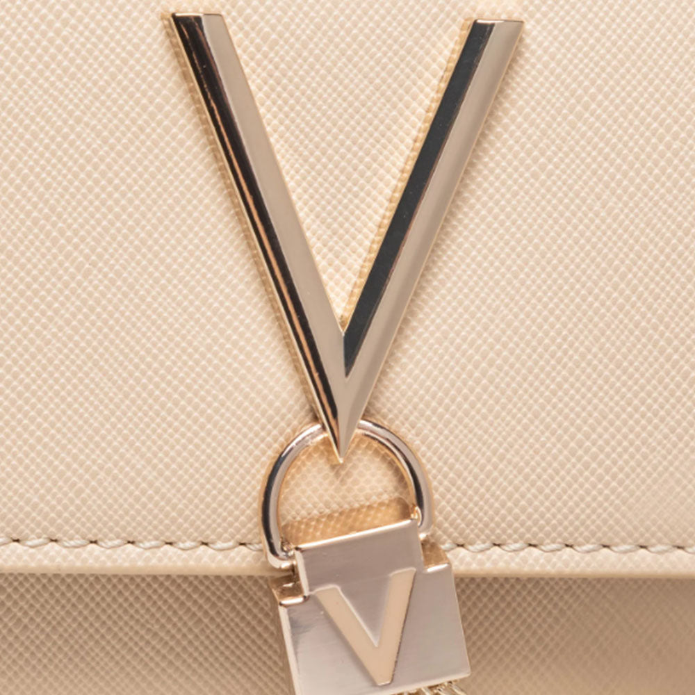 Kleine Umhängetasche für Damen VALENTINO BAGS Divina Linie Ecru Farbe