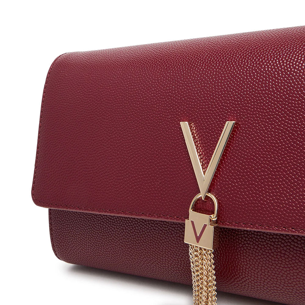Borsa Donna a Tracolla VALENTINO BAGS linea Divina Colore Bordeaux - VBS1R401G