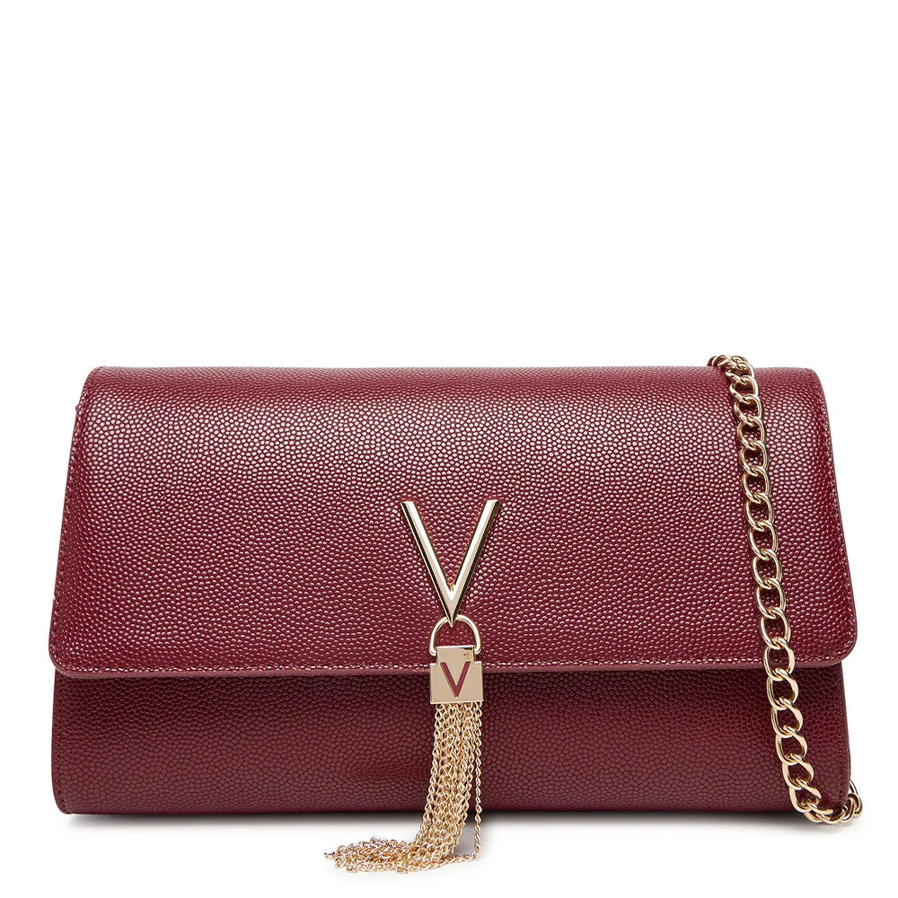 Borsa Donna a Tracolla VALENTINO BAGS linea Divina Colore Bordeaux - VBS1R401G